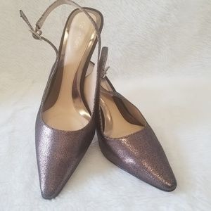 Calvin klein Day Crackled Met slingback heels